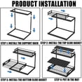 thumbnail image 3 of Estante De Condimentos De Especiero Capa Push-pull,Organizador Para Debajo del Fregadero,2 Niveles Multiuso Organizador Estante Tarros Especias Estante de Almacenamiento de Cocina Baño, 3 of 7