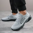 thumbnail image 2 of Rotm Men's Non Slip Running Shoes Ultra Light Breathable Casual Walking Shoes Fashion Sneakers Mesh Workout Sports Shoes Running Shoes Men Grey,Size 12, 2 of 7