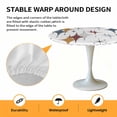 thumbnail image 2 of Elastic Fitted Round Tablecloth, Blue Red Diamond Waterproof Stretch Table Cover for 55"-60" Tables, Modern Geometric Middle Century Washable Outdoor Tablecloths for Patio, Picnic, Camping, 2 of 9
