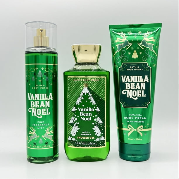 Bath and Body Works Vanilla Bean Noel Fine Fragrance Mist, Shower Gel