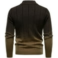 thumbnail image 4 of Mens Turtleneck Sweater Long Sleeve Knit Pullover Knit Casual Sweatshirts Gradient Color Slim Fit Basic Tops Outfit (2XL, Black), 4 of 7
