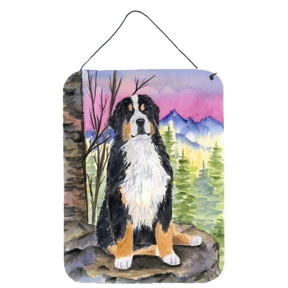 Bernese Mountain Dog Aluminium Metal Wall or Door Hanging Prints