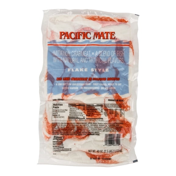 Trident Pacific Mate Imitation Flake Crab, 2.5 Pound - 12 per case.