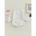 thumbnail image 4 of Bagilaanoe Newborn Baby Girl Boy Oversized Romper Sweatshirt Long Sleeve Bodysuit Letter Cow Print Pullover 3M 6M 12M 18M Infant Fall Tee Tops, 4 of 9