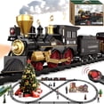 thumbnail image 1 of Ensemble de Train pour Enfants, Jouets de Train Télécommandés avec Locomotive à Vapeur, Wagon de Passagers et Rails de Luxe, Trains Électriques avec Fumée Réaliste, Sons et Lumières, Cadeau de Noël Ou d'Anniversaire pour Garçons et Filles 3 4 5 6 7, 1 of 7