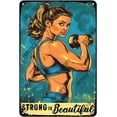 thumbnail image 1 of Strong Is Beautiful Girl Sign Funny Metal Tin Sign Wall Decor for Home Yard Office Kitchen Outdoor 12×16 Inch, 1 of 5