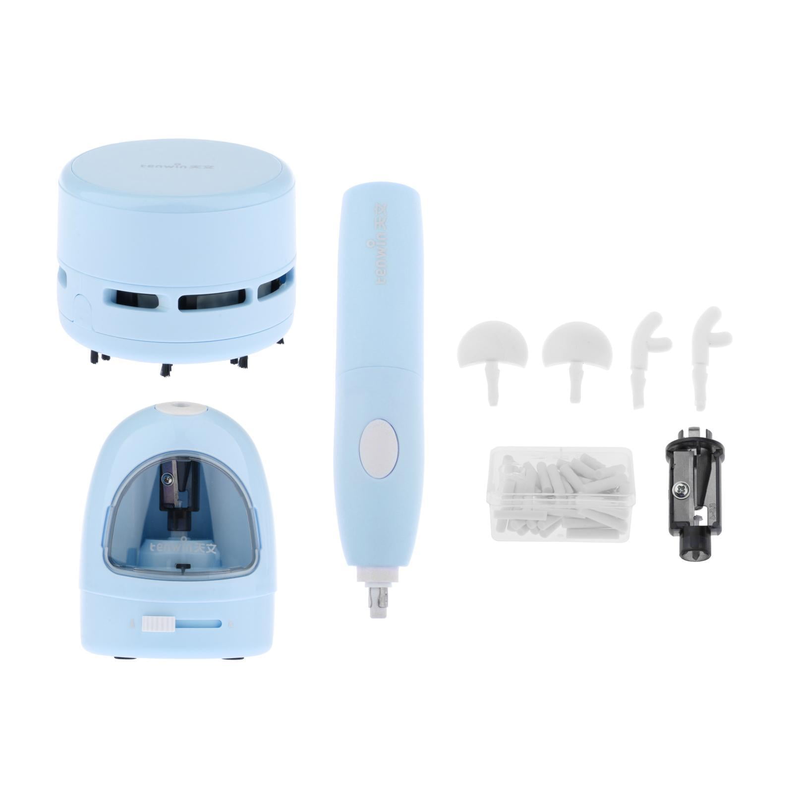 Student Electric Pencil Electric Eraser Vacuum Blue