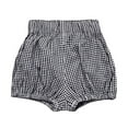thumbnail image 4 of MIXUE Baby Girls Pants Plaid Print Elastic Waist Shorts Activewear,Black,6-12 Months, 4 of 4