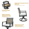 thumbnail image 5 of Modern Classic Outdoor Patio Dining Set, Rectangular Table,Six Chairs,Cast Aluminum,Rust-Free,Textured Ember Black,Sunbrella Cushions,Weather-Resistant,for Cozy Garden Settings, 5 of 6