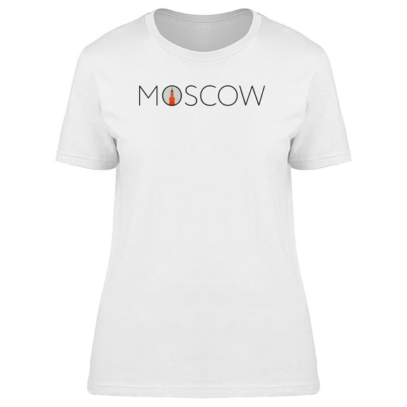 Cool Moscow Quote And Doodle T-Shirt Women -Image by Shutterstock, Female Medium