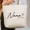 Black, variant on Personalized Nana Zippered Tote Bag with Children s Names, Minimal Script Grandma Tote, Cu