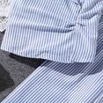 thumbnail image 4 of Virmaxy Striped V Neck Vest and Wide Leg Pants Set Retro Cinched Waist Sleeveless Top and Trouser Summer Two Piece Outfits for Casual and Smart Wear for 8-12 Years Blue, 4 of 9