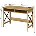 thumbnail image 4 of Durango 42-Inch Desk with Charging Station in Light English Oak Wood Finish, 4 of 8