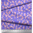thumbnail image 2 of Soimoi Modal Satin Fabric Blossom Floral Print Fabric by The Yard 42 Inch Wide, 2 of 3