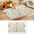 thumbnail image 6 of Pastoral Flowers Placemats Set of 8, Retro Bushes Wildflowers Plants Non-Slip Place Mats Washable Table Mats for Kitchen Dining Table Decorations Indoor/Outdoor, 6 of 9