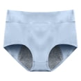 thumbnail image 4 of Panties for Women,High Waist Solid Underwear Plus Size Menstrual Panties,Womens Underwear,Blue,L, 4 of 4