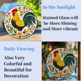 thumbnail image 4 of Rooster in Flowers Stained Glass Suncatcher Colored Handmade Window Hangings Glass Suncatcher Crafts Kits for Indoor Garden Christmas Decor and Memorial 16x16cm(1), 4 of 7