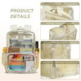 thumbnail image 6 of Clear Backpack Heavy Duty Transparent Laptop Backpacks 15.6 Inch See Through TPU Travel Daypack Large College Bookbag for Women Men Teens Girls Boys students-Off white, 6 of 7