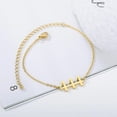 thumbnail image 4 of Angel Number Bracelets For Women Old English Stainless Steel 111 222 333 444 999 Foot Bracelet Anklets Beach Boho Jewelry Gift, 4 of 5