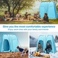Pop Up Shower Tent, Vecukty 83x48x48inch Upgrade Double Privacy Tent, PortaPotty Tent,Blue