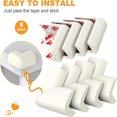 thumbnail image 5 of Estbridge Baby Proofing Corner Guards  16 Pack Pre-Taped Table Corner Protector for Baby  Soft Rubber Foam Furniture Corner Bumper Guards for Fireplace  Table  Stair  Cabinet (Black), 5 of 7