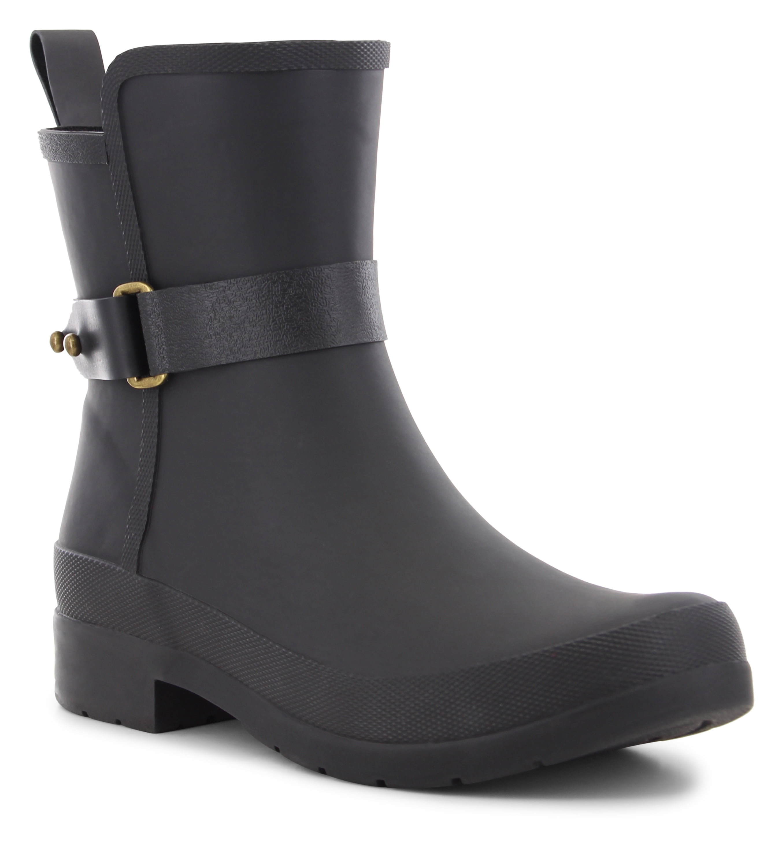 Women's Chooka Black Casual Waterproof Rain Boot Sidewalk Bootie ...