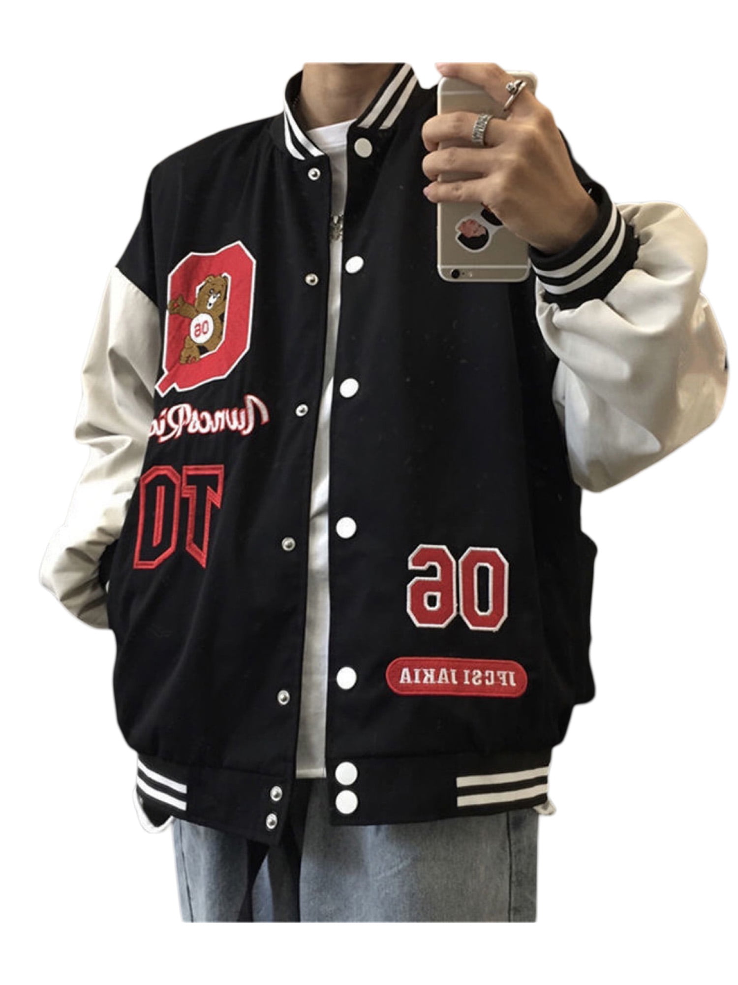 Fashion Jackets Bomber Jackets Quiksilver Bomber Jacket cream printed lettering casual look 