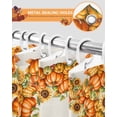 thumbnail image 5 of Fall Shower Curtain Sunflower Pumpkin Bathroom Curtains with Hooks, Waterproof Fabric Autumn Harvest Linen Thanksgiving Bath Shower Curtains Set for Bathroom Bathtubs Decor 36x72 Inch, 5 of 7
