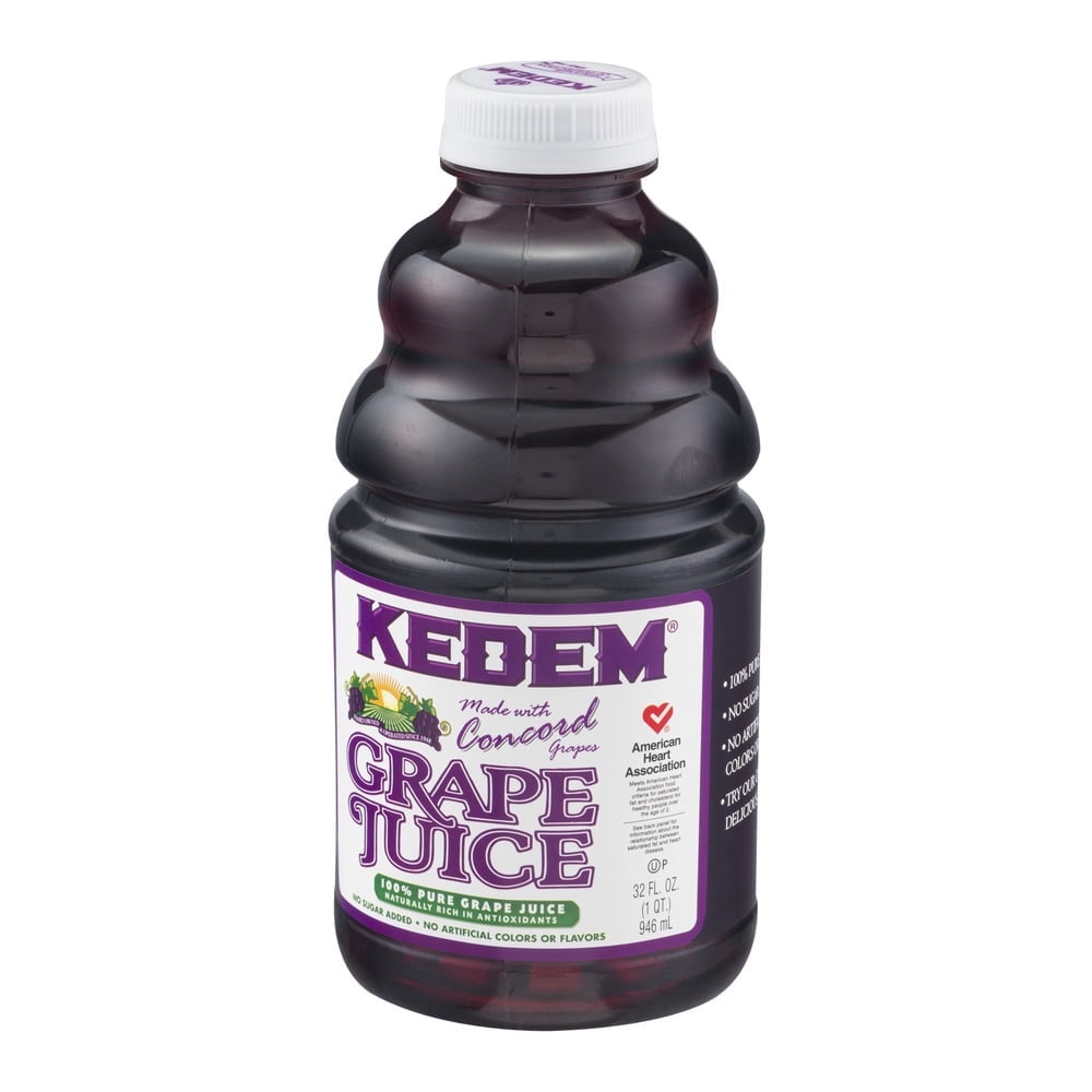 Pack of 12, Kedem 100% Pure Grape Juice, 32 oz