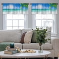 thumbnail image 4 of LALILO Kitchen Curtain Valance Beach Beautiful Sea With Rod Pocket Window Curtain 52"x 18" Set of 2, 4 of 5