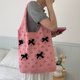 thumbnail image 3 of Bolso Punto Bolso Con Lazo Tridimensional Bolso Tejido Bolso Hombro Gran Capacidad (rosa) Rosa, 3 of 9
