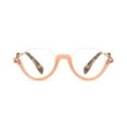 thumbnail image 3 of Womens Half Moon Spring Hinge Reading Glasses 2.0 Fashion Diamond Pink Readers +2.0, 3 of 5