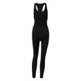 thumbnail image 2 of Vedolay Jumpsuits For Women Elegant Women's Dressy Elegant Comfy Stretch Pull On Off Shoulder High Waist Wide Leg Pants Fashion Jumpsuit Romper,Black M, 2 of 5