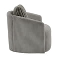 thumbnail image 6 of Weston Home Killarney Oversized Wale Corduroy Swivel Accent Chair with Furry Channel Pillow, Gray/Dark Gray Pillow, 6 of 9