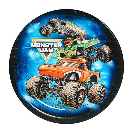 Monster Jam Party Supplies Dessert Plate 24 Package Includes