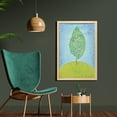 thumbnail image 2 of Nature Wall Art with Frame, Interpretation of a Tree on a Hill in Random Strokes, Printed Fabric Poster for Bathroom Living Room, 23" x 35", Sky Blue Apple Green, by Ambesonne, 2 of 2