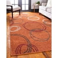 thumbnail image 2 of Unique Loom Automne Cercles Zone Tapis 5' x 8' Rectangulaire en Terre Cuite/beige, 2 of 5
