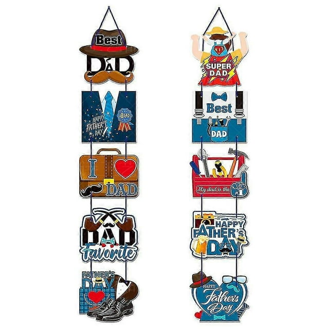 Happy Father's Day Sign Door Hanging Ornaments Party Decoration Supplies