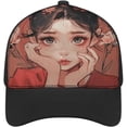 thumbnail image 1 of Cat Ears with Big Eyes Baseball Cap Classic Golf Cap Soft Dad Hat Multicolor Adjustable Low Profile Hat Unisex, 1 of 6