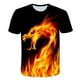 thumbnail image 1 of 2021 Flame Boy's kids T-shirt verano moda de manga corta para niñas 3D cuello redondo tops Color elemento camisa de moda para niños T-shirt8T Gao Jinjia LED, 1 of 2