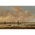 thumbnail image 3 of Jan van Goyen 18x13 Black Modern Framed Museum Art Print Titled - View of an Imaginary Town Across a River, with the Tower of Saint Pol in Vianen (1649), 3 of 5