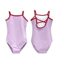 thumbnail image 2 of Wancir Kids Girls Dance Leotard Turtle Neck Lace Splice One Piece Gymnastic Ballet Dance Jumpsuit Bodysuit Activewear, 2 of 3