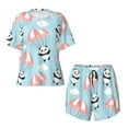 thumbnail image 4 of Naloa Cute Panda Flying in the Sky Women's Short-Sleeved Pajama Set, Loungewear, Summer pajamas, Breathable Cozy - XX-Large, 4 of 9