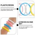 thumbnail image 5 of 12pcs Fashion Plastic Bangle Bracelets Candy Color Bracelet for Women Children (Mixed Color), 5 of 8