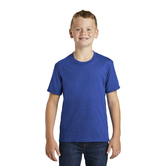 Port & Co Teen Unisex Regular Plain Short Sleeves T-Shirt True Royal Hth Small