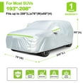 thumbnail image 2 of Car Cover Fit for SUVs 193"-208" Car Cover Waterproof All Weather Car Covers for Automobiles UV Protection Car Covers Snow Resistant Outdoor Full Exterior Covers, 2 of 7