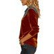thumbnail image 3 of Camisetas de Manga Larga de Negocios Casual para las Mujeres Slim-Fitting Gold Velvet Denim Patchwork Pullover, Camisetas de Manga Larga de las Señoras para el Trabajo Diario de la Oficina, 3 of 7