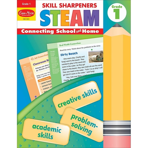 Evan-Moor Skill Sharpeners: STEAM, Grade 1 Workbook