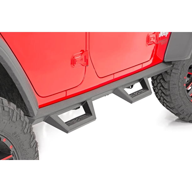 Rough Country Xl2 Nerf Drop Steps Fits 2018 2020 Jeep Wrangler Jl 4dr Hoop Side Steps Rock Sliders 90769a Walmart Com Walmart Com