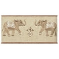 thumbnail image 4 of Authentic Hotel and Spa  Turkish Cotton Elephants Embroidered Latte Brown 3-piece Towel Set, 4 of 5